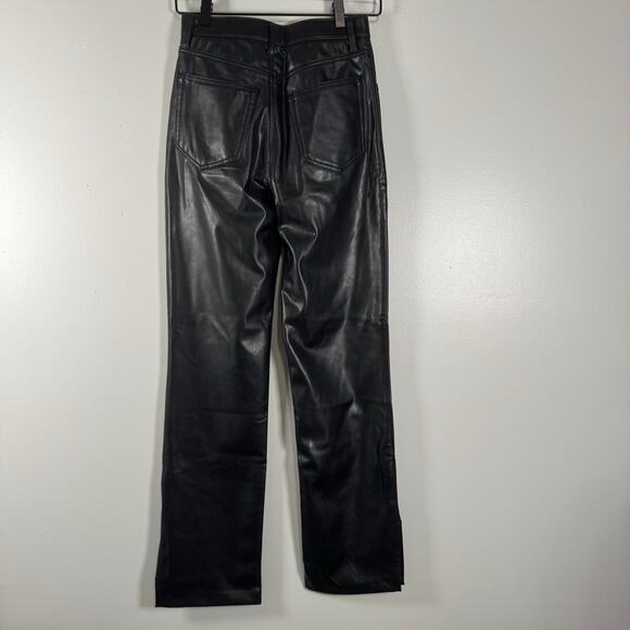 Abercrombie & Fitch Vegan Leather The 90s Straight Ultra High Rise Jeans 26/2 - Picture 7 of 13